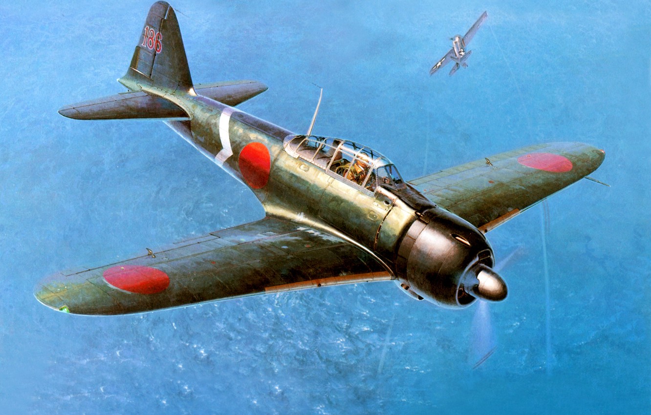 09117  авиация  Mitsubishi A6M3 Zero Fighter type 22  (1:48)
