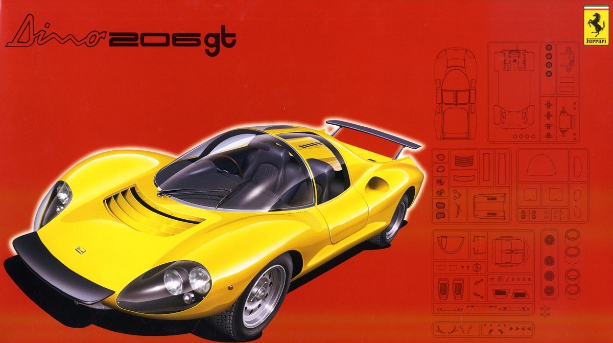 12363  автомобили и мотоциклы  Ferrari Dino 206 GT  (1:24)