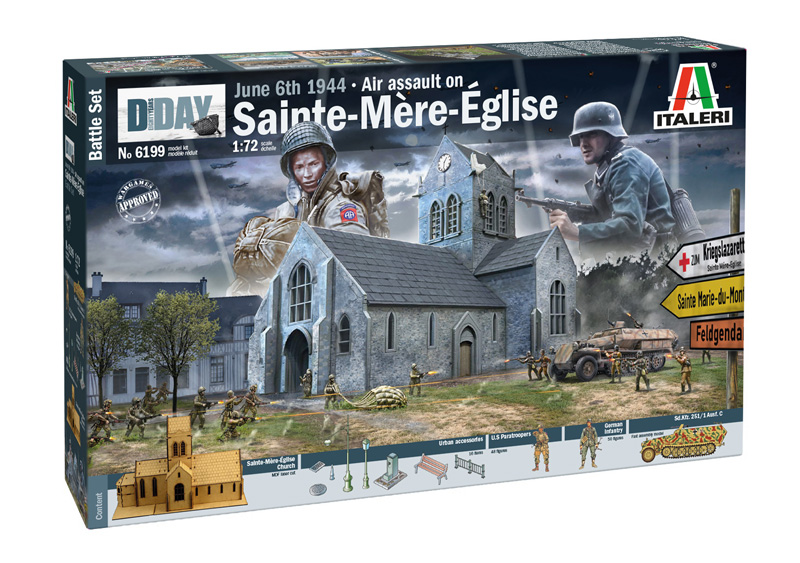 6199  наборы для диорам  Battle of Normandy Sainte-Mère-Eglise 6 June 1944  (1:72)