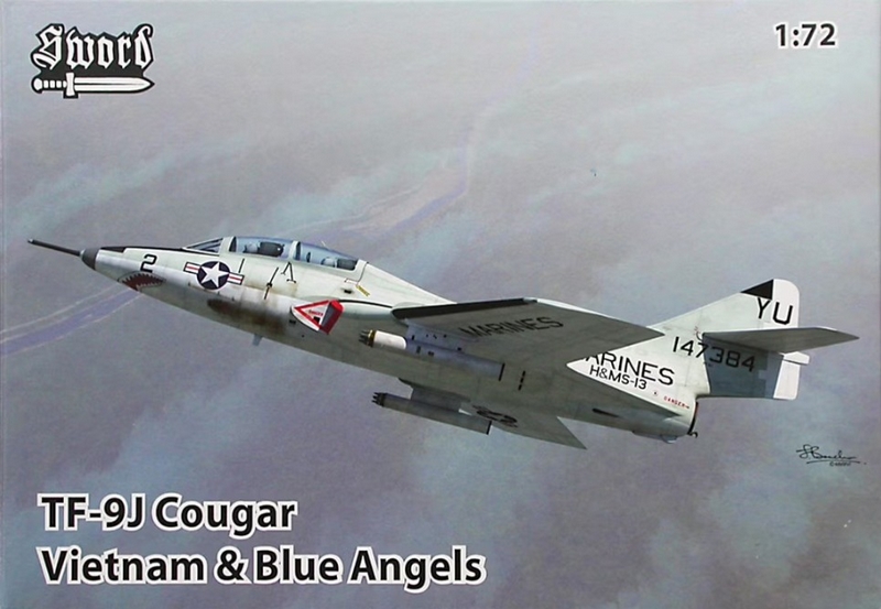 72101  авиация  Grumman TF-9J Cougar (Vietnam & Blue Angels)  (1:72)