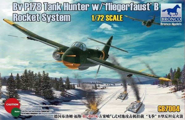 GB7004  авиация  Bv P178 Tank Hunter w/”fliegerfaust” B Rocket system  (1:72)