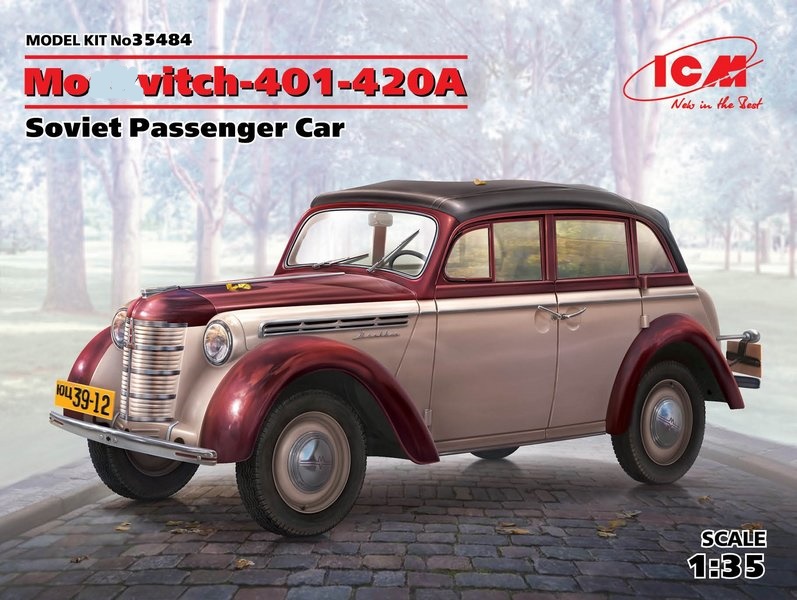35484  автомобили и мотоциклы  Moskvitch-401-420A, Soviet Passenger Car  (1:35)