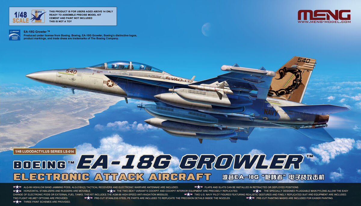 LS-014  авиация  EA-18G Growler Electronic Attack Aircraft  (1:48)