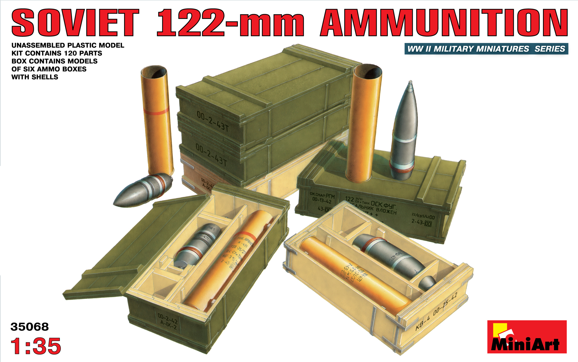 35068  наборы для диорам  SOVIET 122-mm AMMUNITION  (1:35)