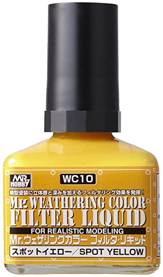 WC10  краска 40мл MR.WEATHERING COLOR WC10 FILTER LIQUID SPOT YELLOW
