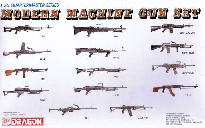 3806  наборы для диорам  Modern Machine Gun Set  (1:35)
