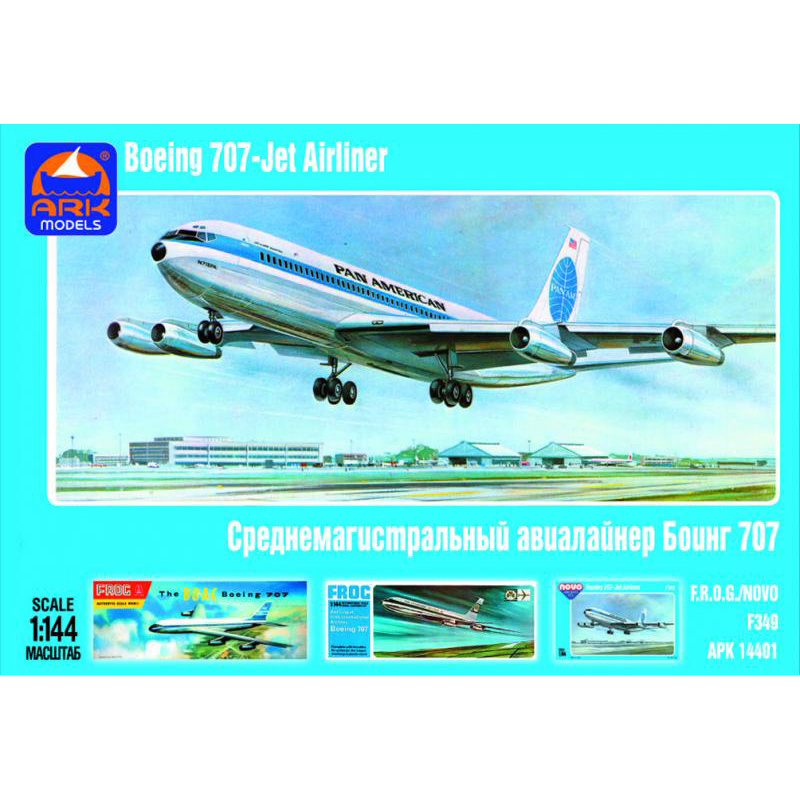 14401  авиация  авиалайнер Боинг-707  (1:144)