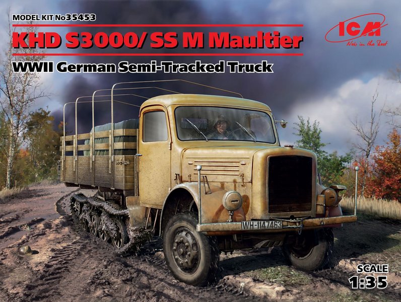 35453  техника и вооружение  Германский грузовик KHD S3000/SS M Maultier  (1:35)