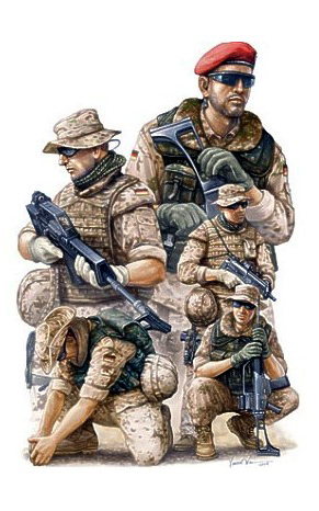 00421  фигуры  Modern German ISAF Soldiers in Afghanistan  (1:35)