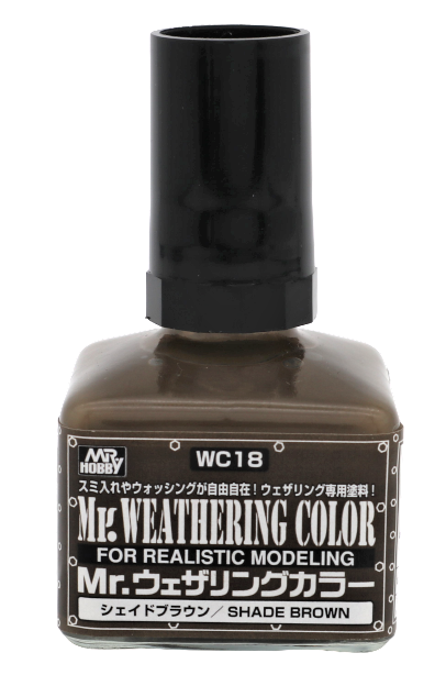 WC18  краска 40мл MR.WEATHERING COLOR WC18 SHADE BROWN