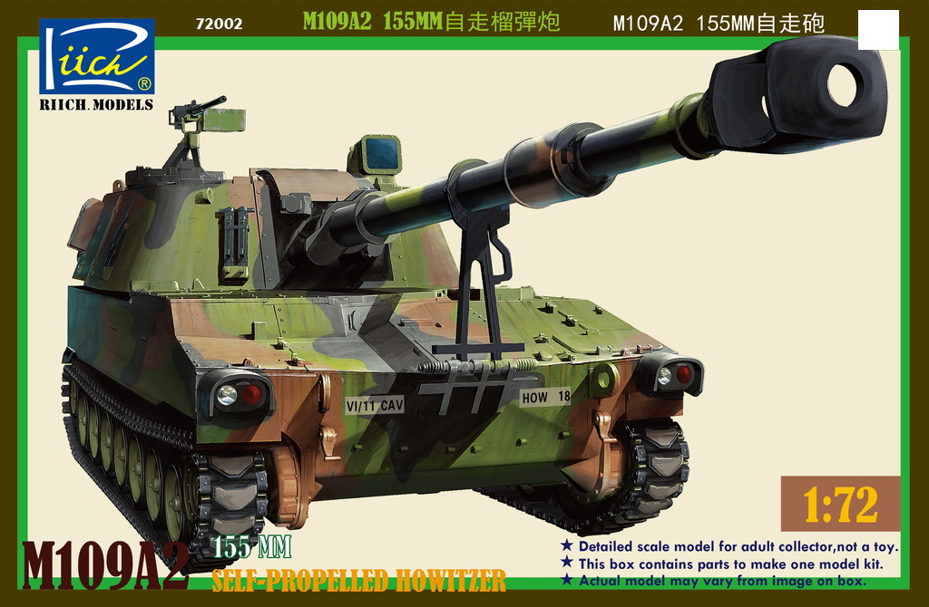 RT72002  техника и вооружение  САУ M109A2  (1:72)