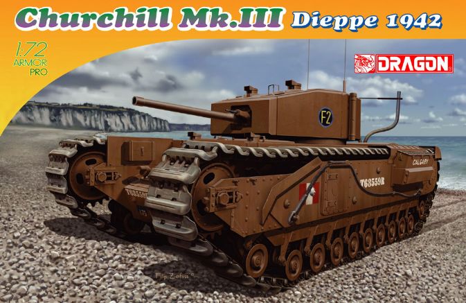 7510  техника и вооружение  Churchill Mk.III Dieppe 1942  (1:72)
