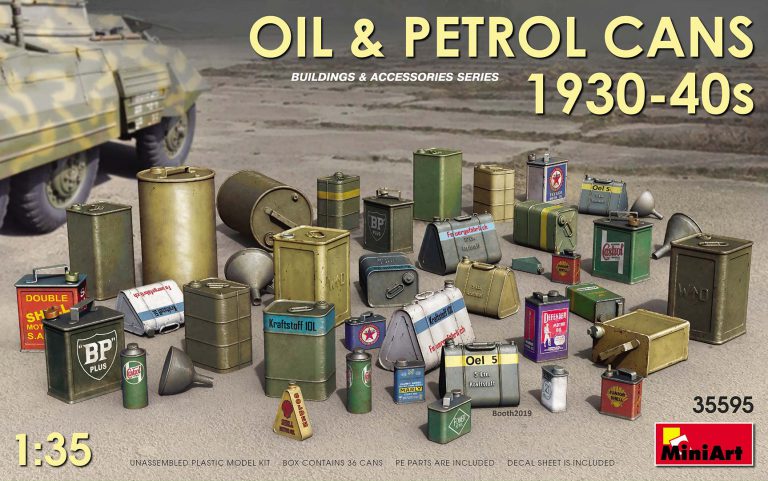 35595  наборы для диорам  OIL & PETROL CANS 1930-40s  (1:35)