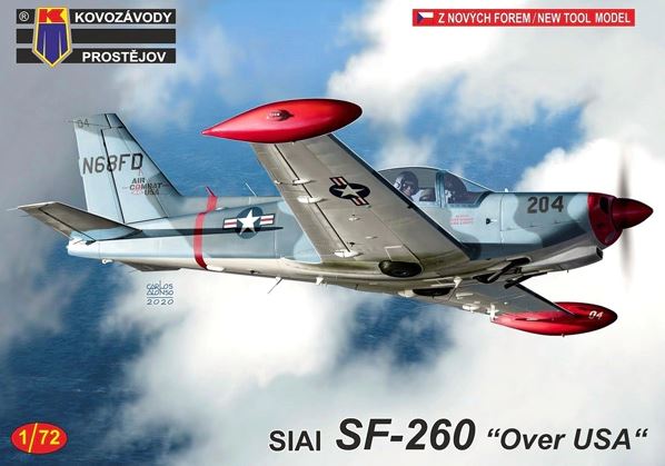 KPM0209  авиация  SIAI SF-260D "Over USA"  (1:72)