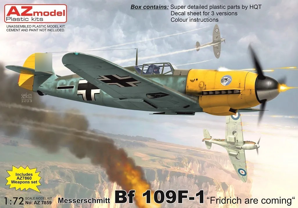 AZ7859  авиация  Bf 109F-1 "Fridrich are coming"  (1:72)