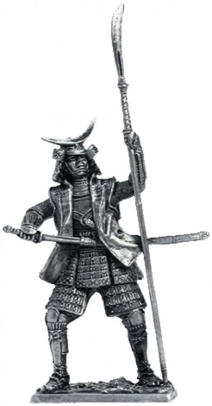 123 M  миниатюра  Самурай с нагината, 16в