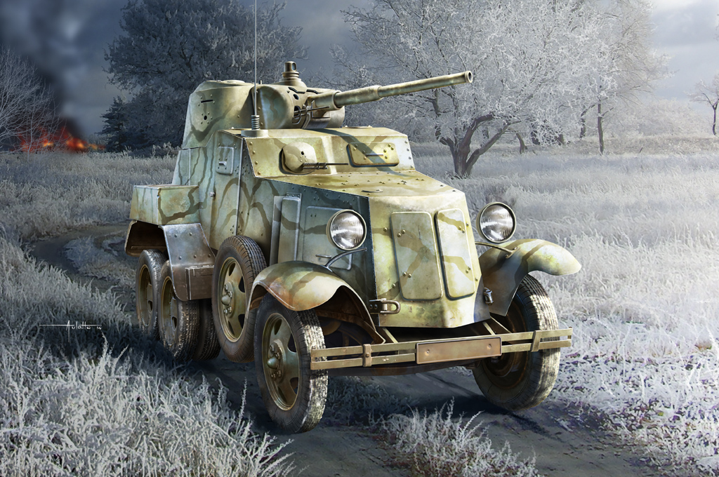 83840  техника и вооружение  автомобиль Soviet BA-10 Armor  (1:35)