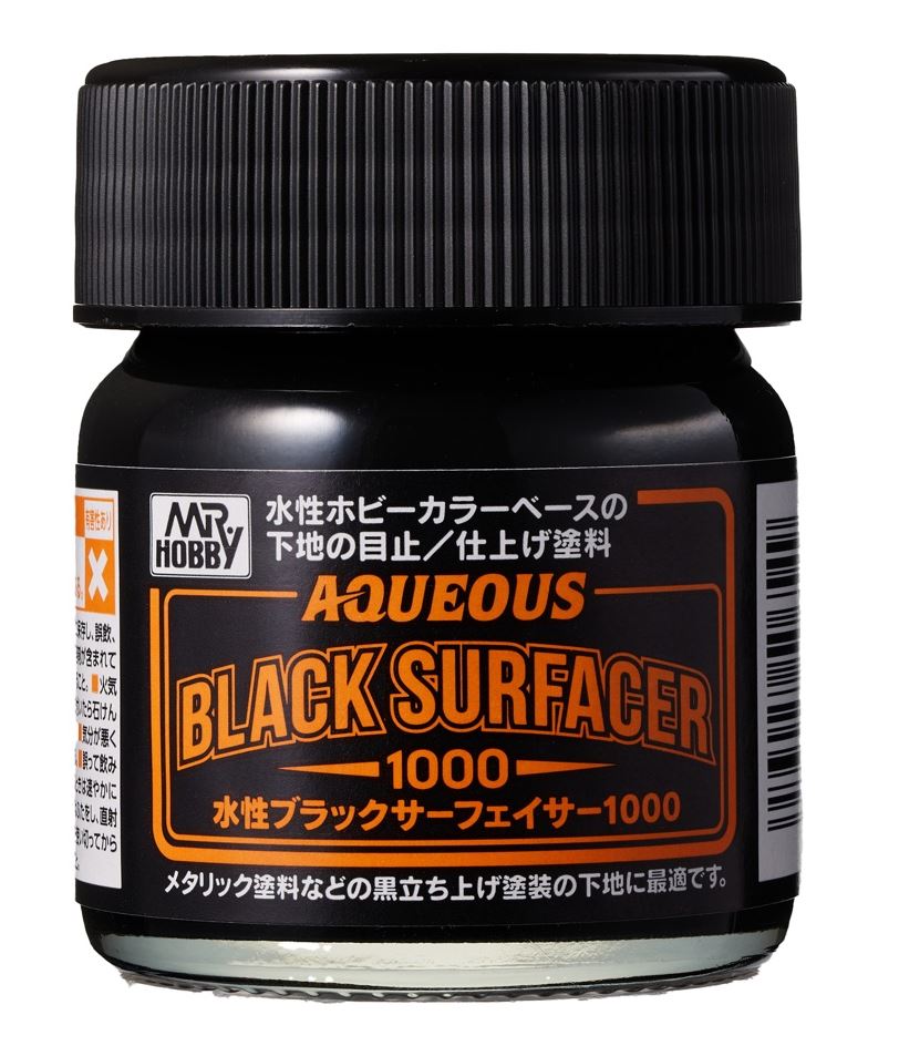 HSF-03  грунтовка Mr. Aqueous Black Surfacer 1000 40мл.