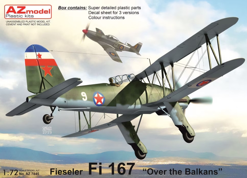 AZ7845  авиация  Fieseler Fi 167 "Over Balkans"  (1:72)