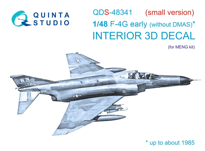 QDS-48341  декали  3D Декаль интерьера кабины F-4G early (Meng) (малая версия)  (1:48)
