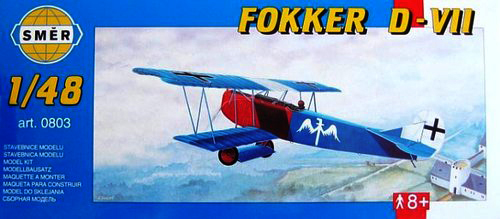 0803  авиация  Fokker D-VII (1:48)