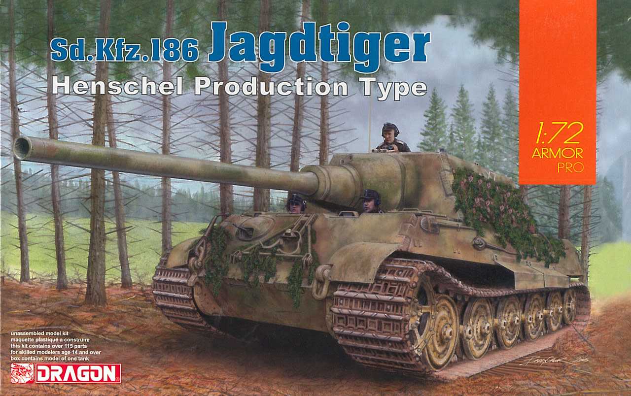 7563  техника и вооружение  САУ Sd. Kfz. 186 Jagdtiger Henschel Production Type  (1:72)