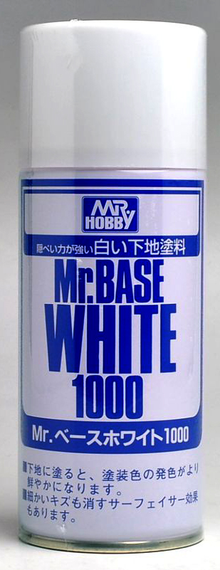 B-518  краска  грунтовка в баллончиках  Mr.BASE WHITE 1000 180мл