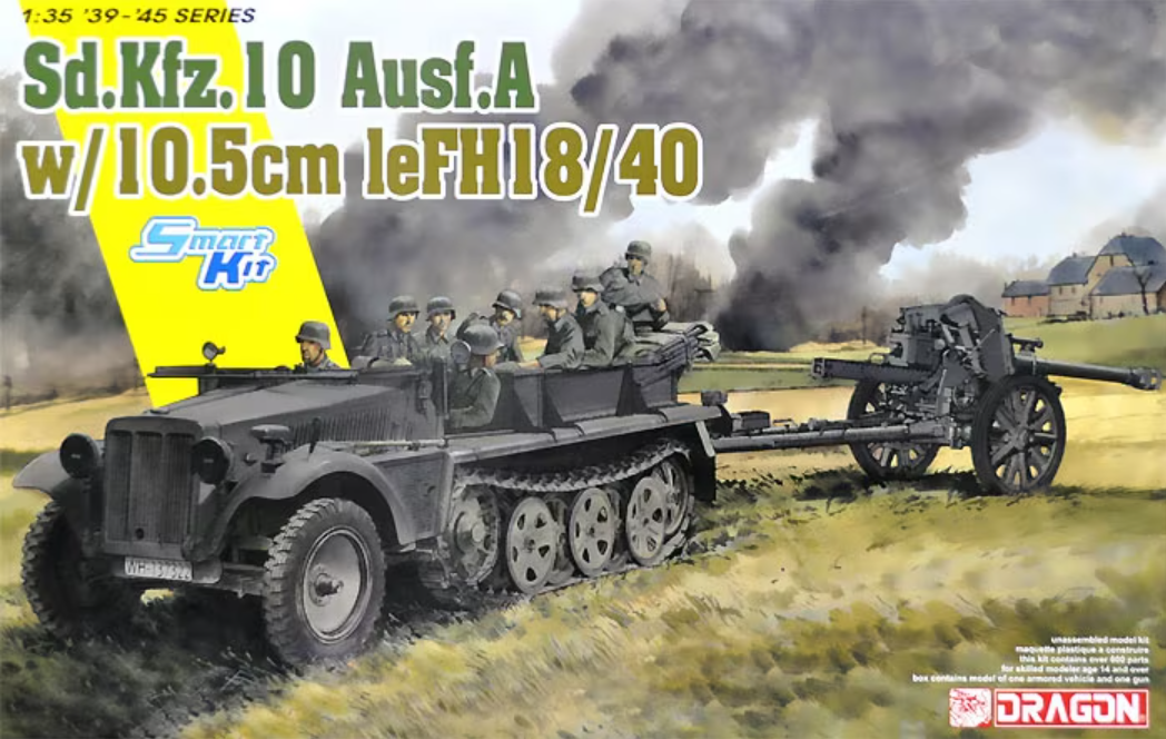 6939  техника и вооружение  Sd.Kfz. 10 Ausf. A w/le.FH.18/40  (1:35)