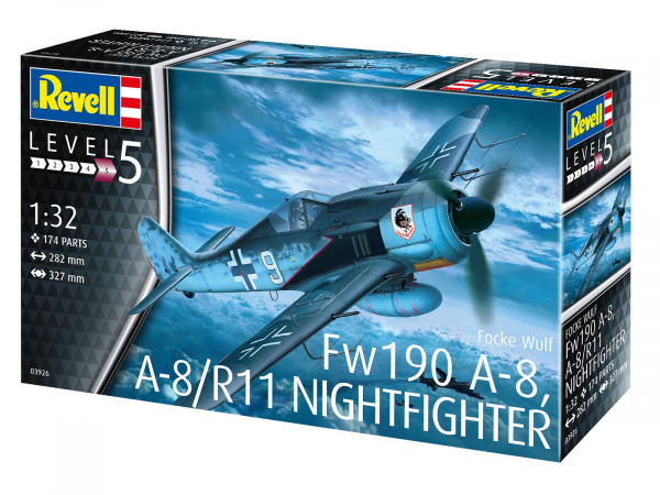 03926  авиация  Focke Wulf Fw190 A-8/R11 Nightfighter   (1:32)