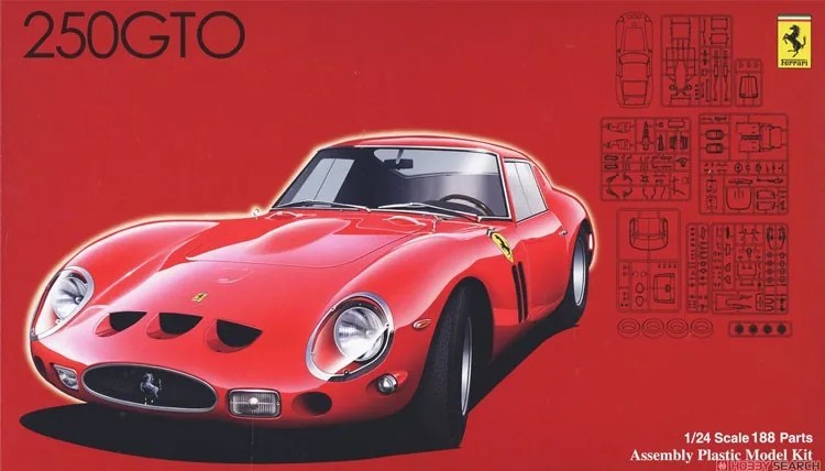 12354  автомобили и мотоциклы  Ferrari 250 GTO with Etching Parts  (1:24)