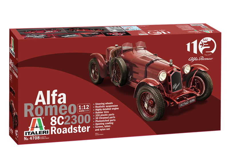 4708  автомобили и мотоциклы  Alfa Romeo 8C 2300 Roadster  (1:12)
