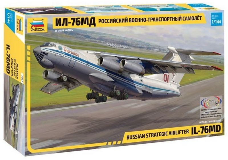7011  авиация  Российский военно-транспортный Ил-76МД  (1:144)