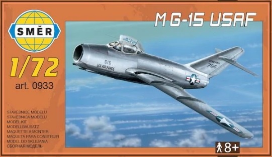 0933  авиация  M&G-15 USAF  (1:72)