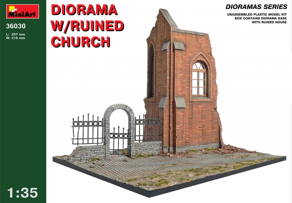 36030  наборы для диорам  DIORAMA w/RUINED CHURCH  (1:35)