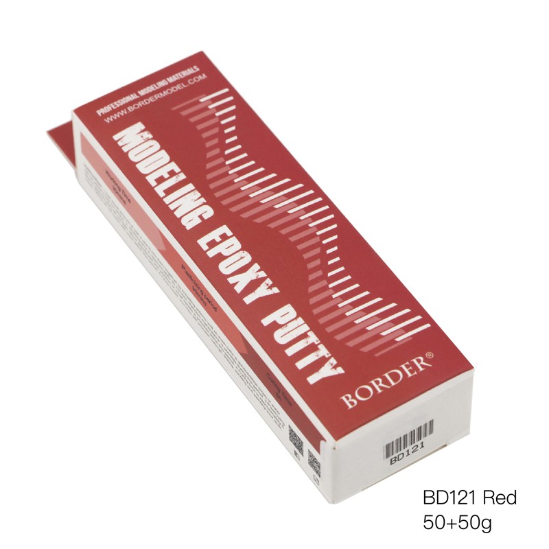 BD0121  шпаклевка  Двухкомпонентная Modeling Epoxy Putty Red (50g+50g)