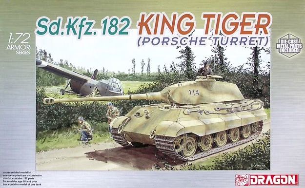 7231  техника и вооружение  Sd.Kfz. 182 King Tiger (Porsche Turret)  (1:72)