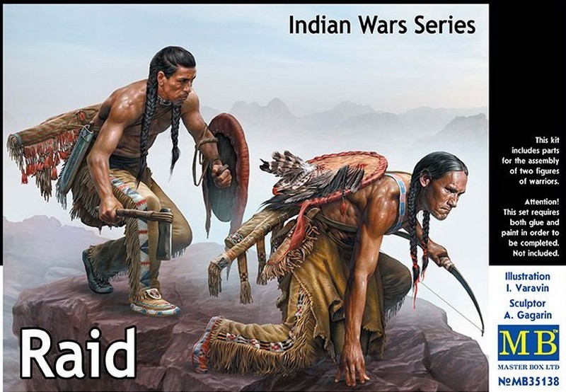 MB35138  фигуры  Indian Wars Series. Raid  (1:35)
