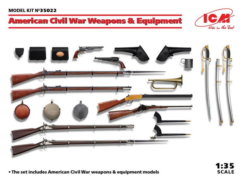 35022  наборы для диорам  Вооружение и снаряжение периода Гражданской войны в США  (1:35)