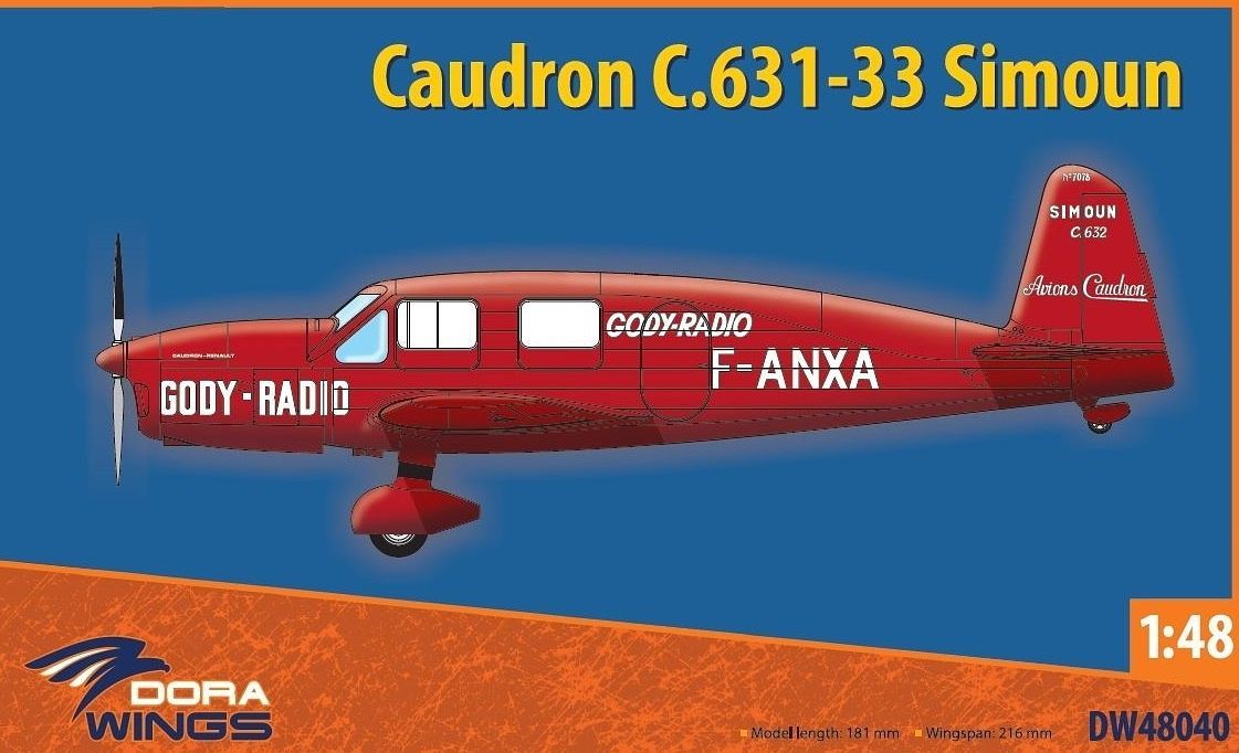 DW48040  авиация  Caudron C.631-33 Simoun  (1:48)