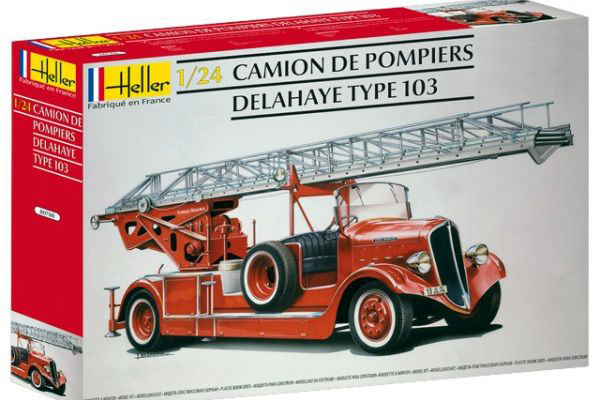 80780  автомобили и мотоциклы  CAMION DE POMPIERS DELAHAYE TYPE 103 "BONNEVILLE" (1:24)