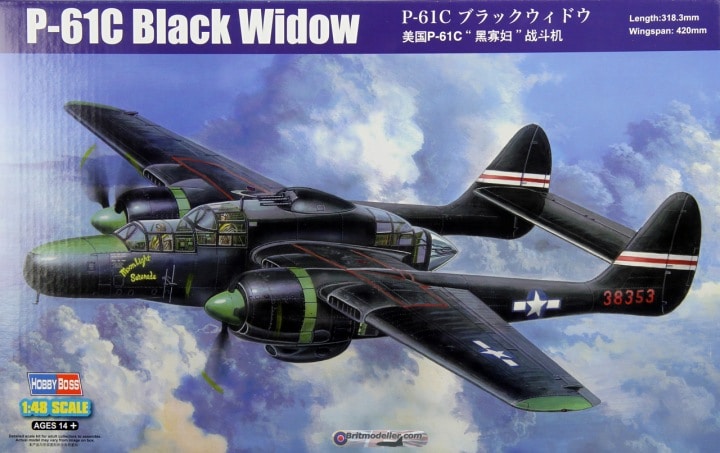 81732  авиация  P-61C Black Widow  (1:48)
