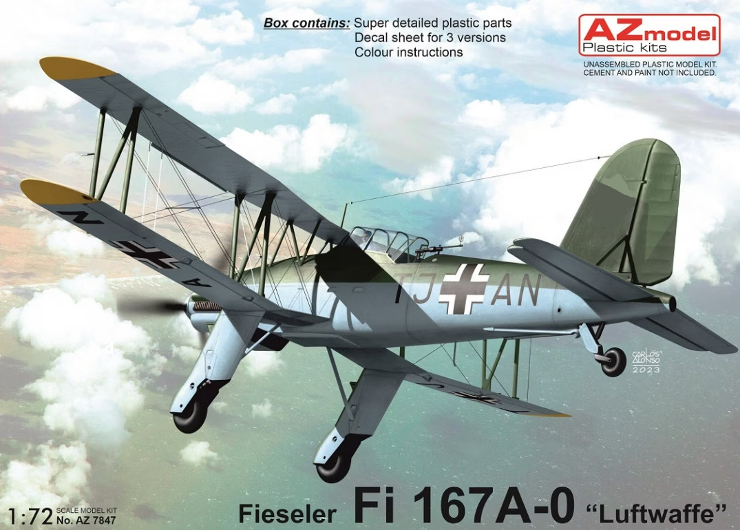 AZ7847  авиация  Fieseler Fi 167 A-0 "Luftwaffe"  (1:72)