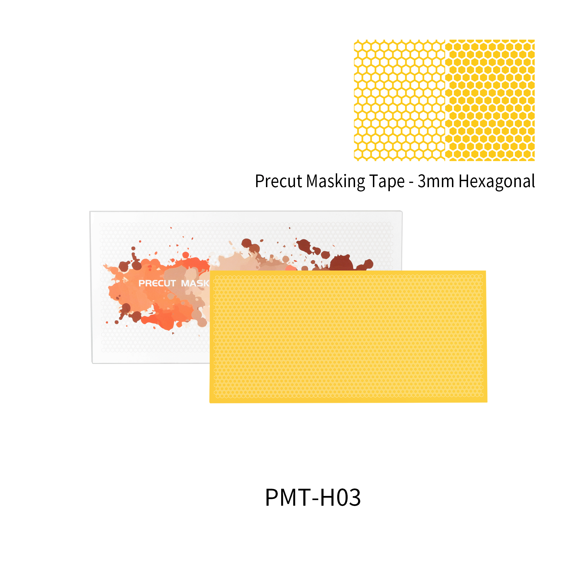 PMT-H03  инструменты для работы с краской  Маскировочная лента, шестиугольник 3 мм