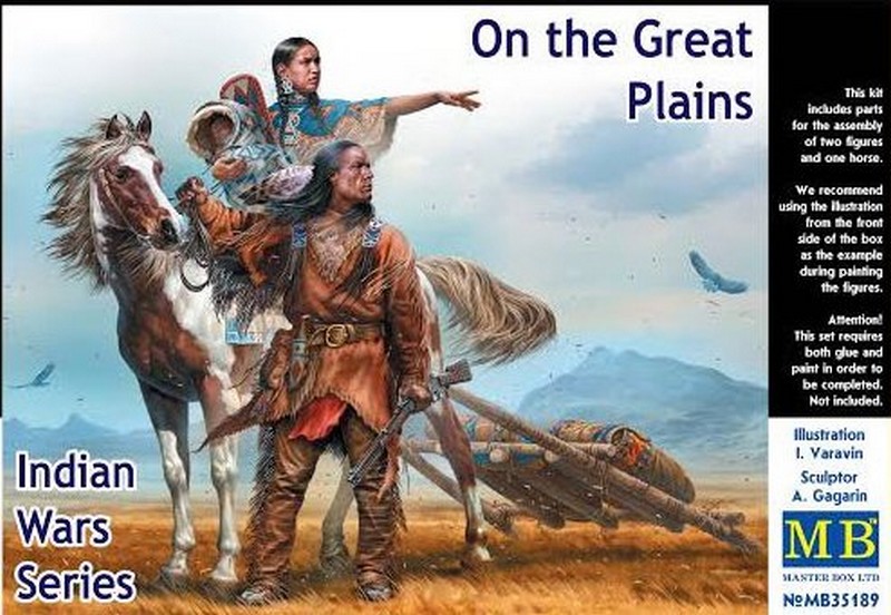 MB35189  фигуры  On the great Plains, Indian Wars Series  (1:35)