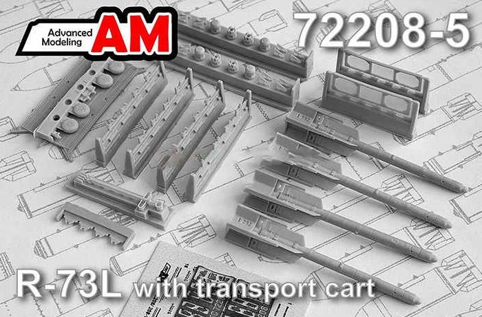 AMC 72208-5  дополнения из смолы  Транспортная тележка с ракетами Р-73  (1:72)