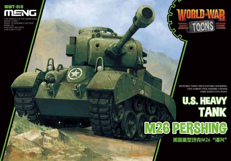WWT-010  техника и вооружение  World War Toons M26 Pershing U.S. Heavy Tank