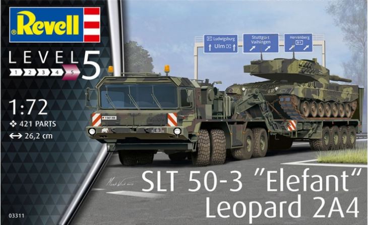 03311  техника и вооружение  SLT 50-3 "Elefant" Leopard 2A4  (1:72)