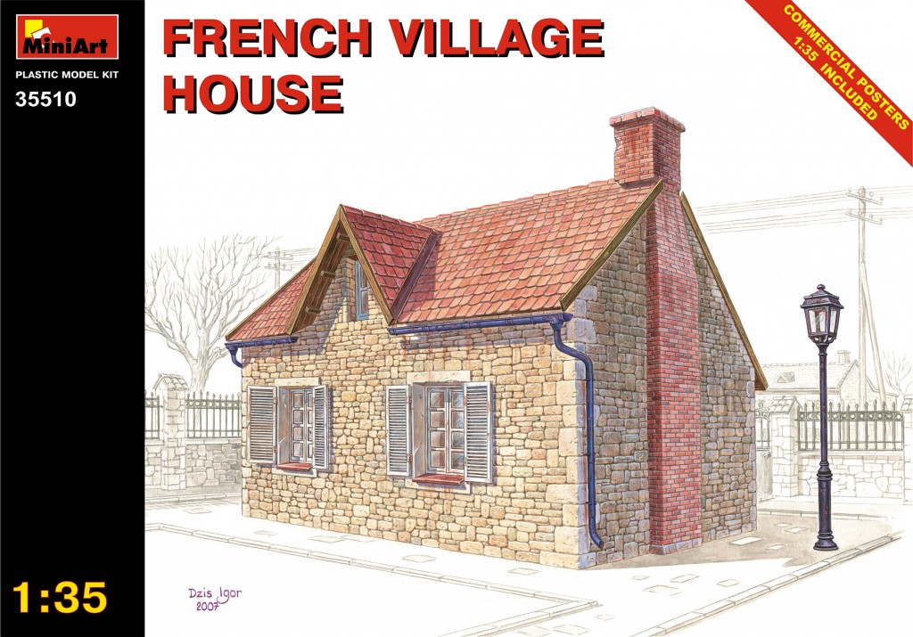 35510  наборы для диорам  FRENCH VILLAGE HOUSE  (1:35)
