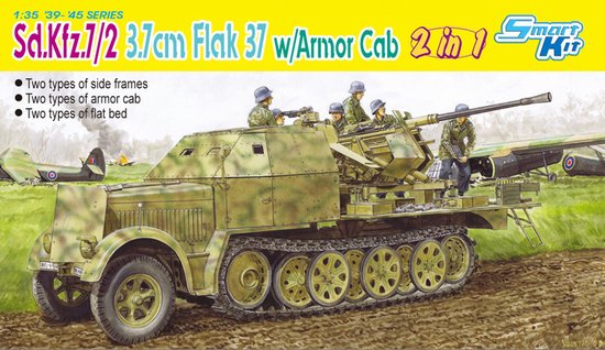 6542  техника и вооружение  Sd.Kfz. 7/2 3.7cm Flak 37 w/Armor Cab  (1:35)