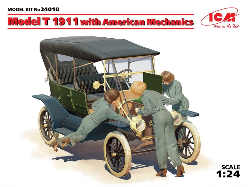 24010  автомобили и мотоциклы  Model T 1911  with American Mechanics  (1:24)